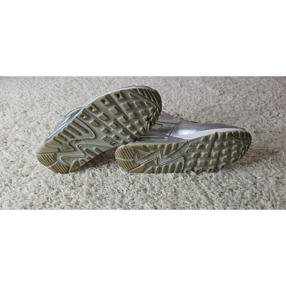 Nike Air Max 90 GS Metallic Silver size 4y - Picture 6 of 8